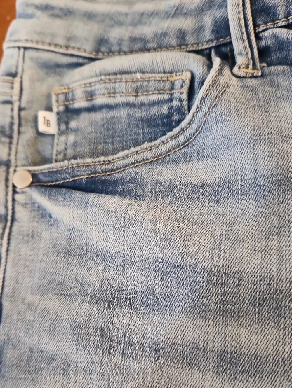 Judy Blue High Rise Distressed Cuffed Cutoff Denim Shorts light wash Size L